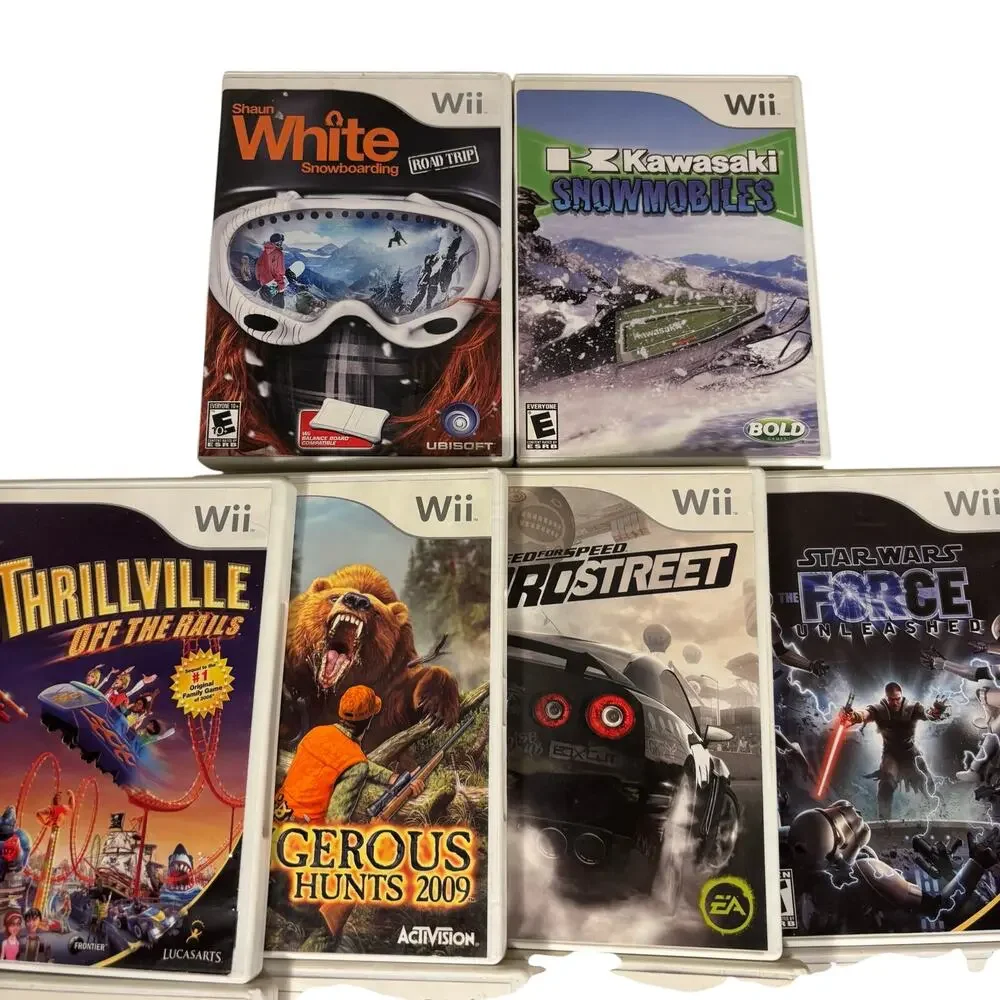 Nintendo Wii Video Game Bundle Lot of 10 Games with Cases TESTED WORKS